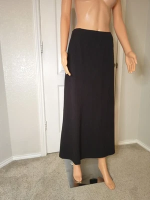 Maxi Falda Negra Mezcla Lana Old Money Farmhouse Cottagecore Cabincore Talla 6 -35 Foto 1 de 4