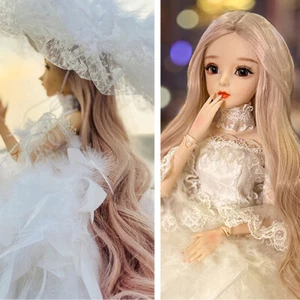 Handmade Fashion Girl Doll 1/3 BJD Doll with Luxury Dress Wedding Dress Clothes - Picture 1 of 15