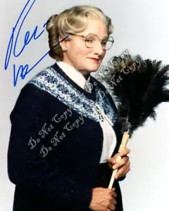 Robin Williams signiertes Foto Mrs Doubtfire 1993 Filmstar Komiker Schauspieler 8 x 10 RP. - Bild 1 von 1