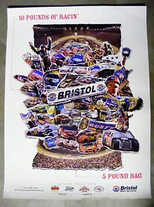 NASCAR BRISTOL AGOSTO 2006 10 LIBRAS DE CARRERAS EN UNA BOLSA DE 5 LIBRAS 18 X 24 - Imagen 1 de 1