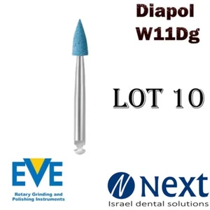 Lot X 10 Dental EVE DIAPOL diamond polishers for porcelain metal w11dg polish - Picture 1 of 2