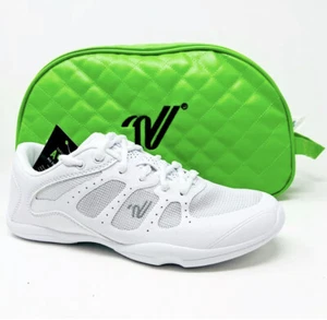 Varsity All For One A41 weiße Kinder Cheerleads Schuhe GRÖSSE 1Y, 8 ZOLL - Bild 1 von 6