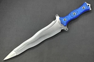 Busse Combat Kris P Bacon 9.8 .215" Competition Finish, Textured Blue/Black G10 - Picture 1 of 12