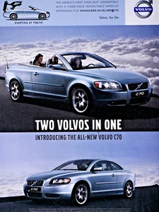 "Volvo C70 2006 convertible y 3 piezas retráctil anuncio impreso original 8,5 x 11" - Imagen 1 de 8