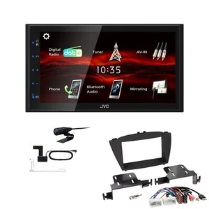 JVC Bluetooth 2DIN DAB+ Autoradio für Hyundai IX35 ab 2013 schwarz - Bild 1 von 5