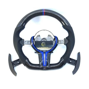 For BMW F10 F30 M2 F87 M3 F80 F82 F83 M5 X5 X6 118i Carbon Fiber Steering Wheel - Picture 1 of 9