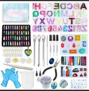 Alphabet Mold for Resin, Resin Kits for Beginners with Letter Molds Epoxy DIY - Picture 1 of 11