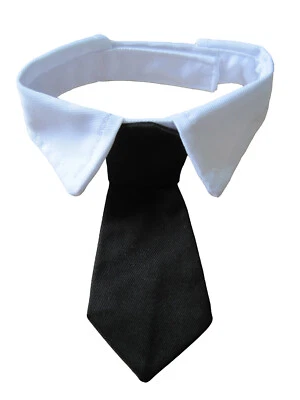 Dog Tuxedo Collar with Black Tie Pet Formal Necktie for Wedding Party - Image 1 of 4
