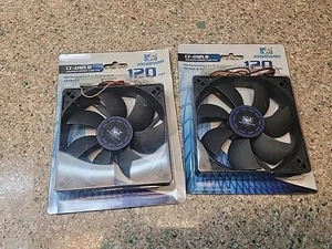 2 New Kingwin 120MM Computer Case Fans Desktop PC Computer Cooling Fan CF-012LB - Bild 1 von 5