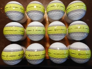 12 TaylorMade Tour Response Stripe Mint 5A No Logo/Marks Used Golf Balls - Picture 1 of 3