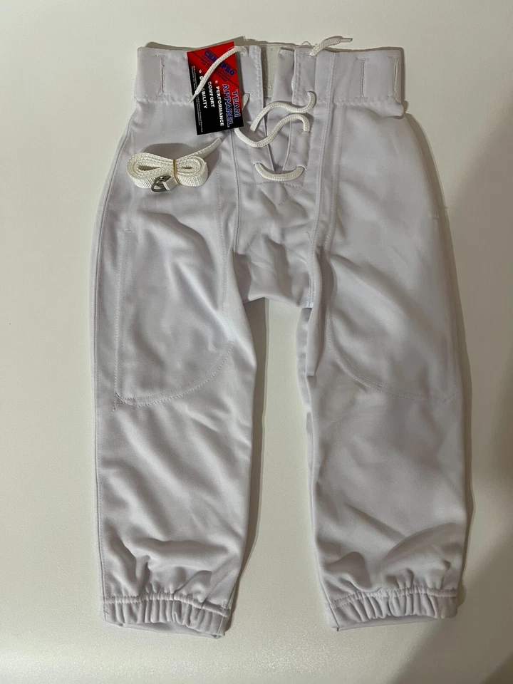 Calça de prática de futebol Champro Youth média com fenda branca com cinto *FRETE GRÁTIS - Imagem 1 de 3