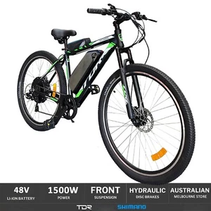 TDR Mountain Bike Electric Bicycle 29-inch 48V Ebike 1500W Motor, 20AH Battery - Picture 1 of 14