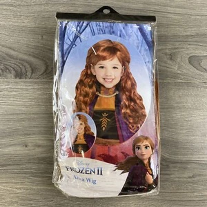 Disney Frozen 2 Girls Anna Wig Halloween Costume Cosplay Dress Up - Picture 1 of 6