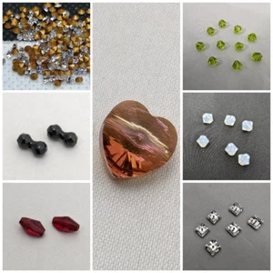 Swarvoski Crystal Beads, Choice Of Beautiful Beads, Bicones, Hearts And More - Picture 1 of 20