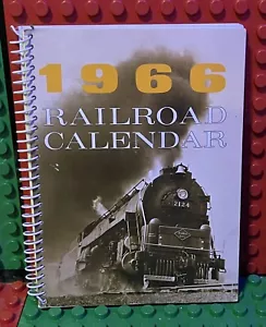 VTG 1966 RAILROAD TRAIN DESK CALENDAR by GOLDEN WEST BOOKS - Beautiful Photos! - Picture 1 of 6