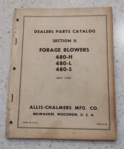 CATÁLOGO REPUESTOS DISTRIBUIDORES ALLIS-CHALMERS SECCIÓN 2 - SOPLADORES RECOGEDORES - MODELO 480 - Imagen 1 de 4