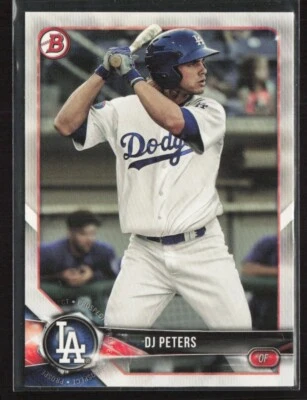 2018 Bowman Prospects #BP31 D.J. Peters Los Angeles Dodgers - Image 1 of 2