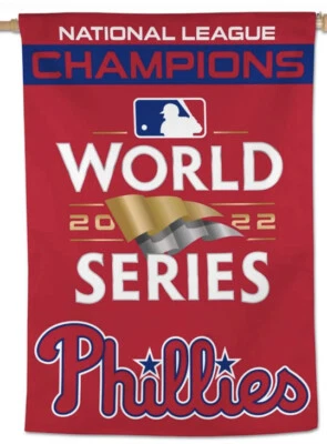 Phillies 2022 national league champions Wincraft Vertical Flag 28×40 USA made - Image 1 of 2