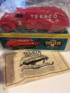 Ertl 1939 Dodge Airflow Texaco Tank Truck Bank Coin Bank NEW WITH BOX series 10 - Picture 1 of 8