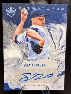 2018 Panini Diamond Kings Signatures Sean Newcomb Auto #S-SN Atlanta Braves - Picture 1 of 2