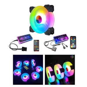 120 × 120 × 25 mm Bunte Lüfter, einstellbare Beleuchtung für PC-Gehäuse, - Afbeelding 1 van 21