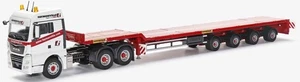 ,CONRAD, MAN TGX XLX Euro 6 6x4 con plataforma de 4 ejes FAYMONVILLE, 1/50, C... - Imagen 1 de 2