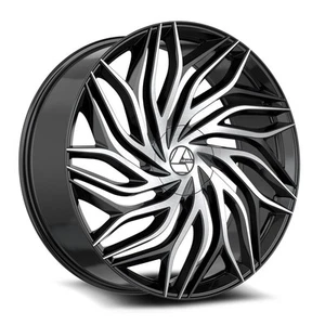 18x8 Azara AZA-537 Gloss Black & Machined Wheel 5x100/5x4.5 (35mm) - Picture 1 of 5