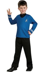 CAMISA AZUL STAR TREK SPOCK NIÑO CON LICENCIA DISFRAZ HALLOWEEN - Imagen 1 de 2