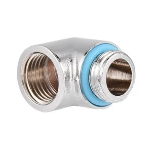 G1/4 Thread Tube Converter Elbow For PC Water Cooling System 90° Internal+Ext FY - Afbeelding 1 van 8