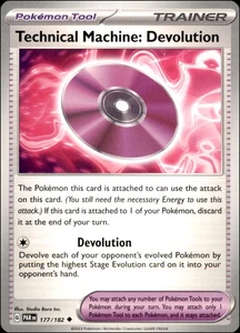 Pokemon - 2X Technical Machine: Devolution #177/182 - SV04: Paradox Rift - Picture 1 of 2