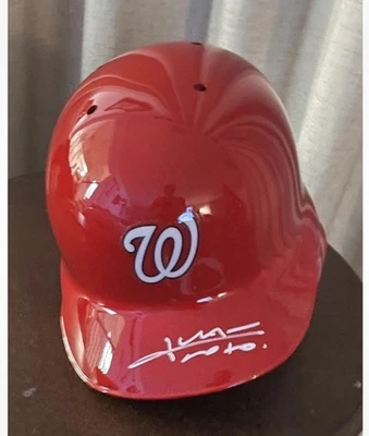 JUAN SOTO Signed Rawlings AUTHENTIC ON FIELD Batting Helmet Beckett (BAS) AUTO - Image 1 of 4