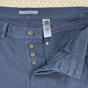 John Varvatos Pants Mens 33R Navy Button Fly Performance Skull Rivet Chinos - Picture 1 of 13