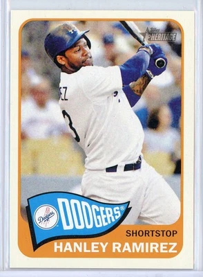 2014 Topps Heritage 437 Hanley Ramirez SP Action Image Variation - Image 1 of 2