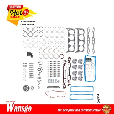 Kit de reconstrução de motor HS7733PT-16 para Chevrolet C1500 1996 1997-2002 5.7L C350HS-D - Imagem 1 de 4