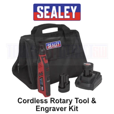 Sealey Cordless Rotary Tool & Engraver Kit 49pc 12V  - 2 Batteries + Charger - Image 1 of 4