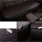 Black Red Car Seat Cover PU Leather Breathable Mat For Rear Back Seat Cushion 