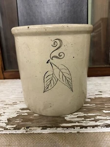 Antique Red Wing Union Stoneware 2 Gallon Crock With Birch Leaf's - Picture 1 of 6