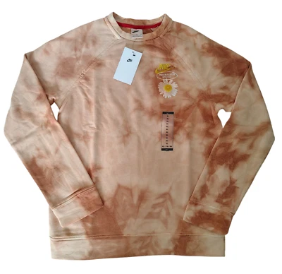 Nike Sweatshirt Kids Youth XL Tie dye Orange Sportswear Long Sleeve Pullover NWT - Image 1 of 4