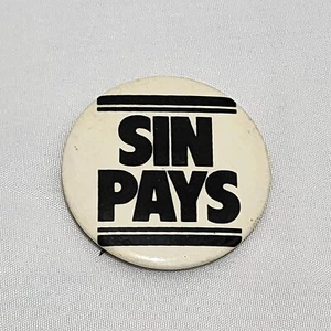 "Sin Pays" Vintage 1950s Original Pin White Black Very Rare History Collectible - Picture 1 of 9
