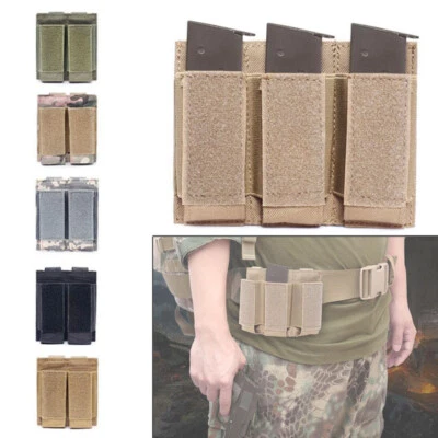Nylon 9mm/40CAL Tactical Molle Pistol Magazine Pouch Dual Triple Holder Holster - Image 1 of 4