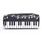 Music Notes Piano Keyboard Pencil Case Pen Bags Large Capacity Stationery Offi y