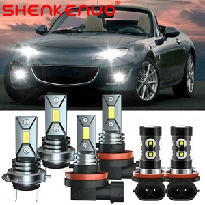 6000K For Mazda MX-5 Miata 2006-2015 LED Headlight Hi/Lo Beam Fog Light Bulb Kit - Picture 1 of 12