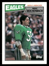 Mike Reichenbach 1987 Topps Rookie Card #295 Philadelphia Eagles