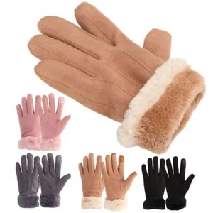 Women Ladies Touch Screen Fleece Lined Warm Thick Soft Cashmere Gloves Winter US - Picture 1 of 16