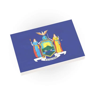 Bandera del Estado de Nueva York - Azulejo Auténtico 2x3 Impreso Personalizado - Minifigura Brick City Foto 1 de 2