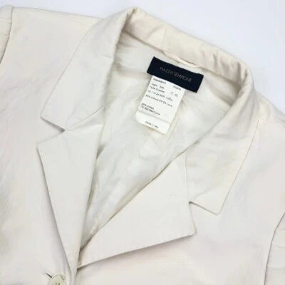 Chaqueta Blazer Para Mujer Piazza Sempione Algodón Blanco/Marfil • Talla 40 IT | 4 EE. UU. Foto 1 de 4
