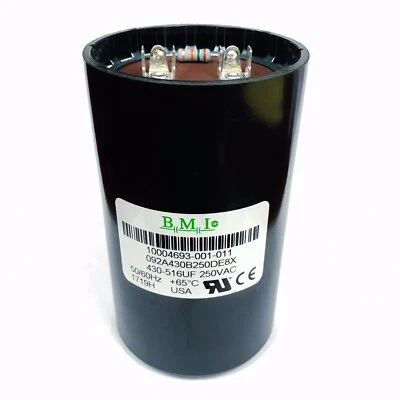 Leeson 10004693-001-011 Start Capacitor, 250 VAC, 50-60 Hz, 430-516 µF - Image 1 of 3