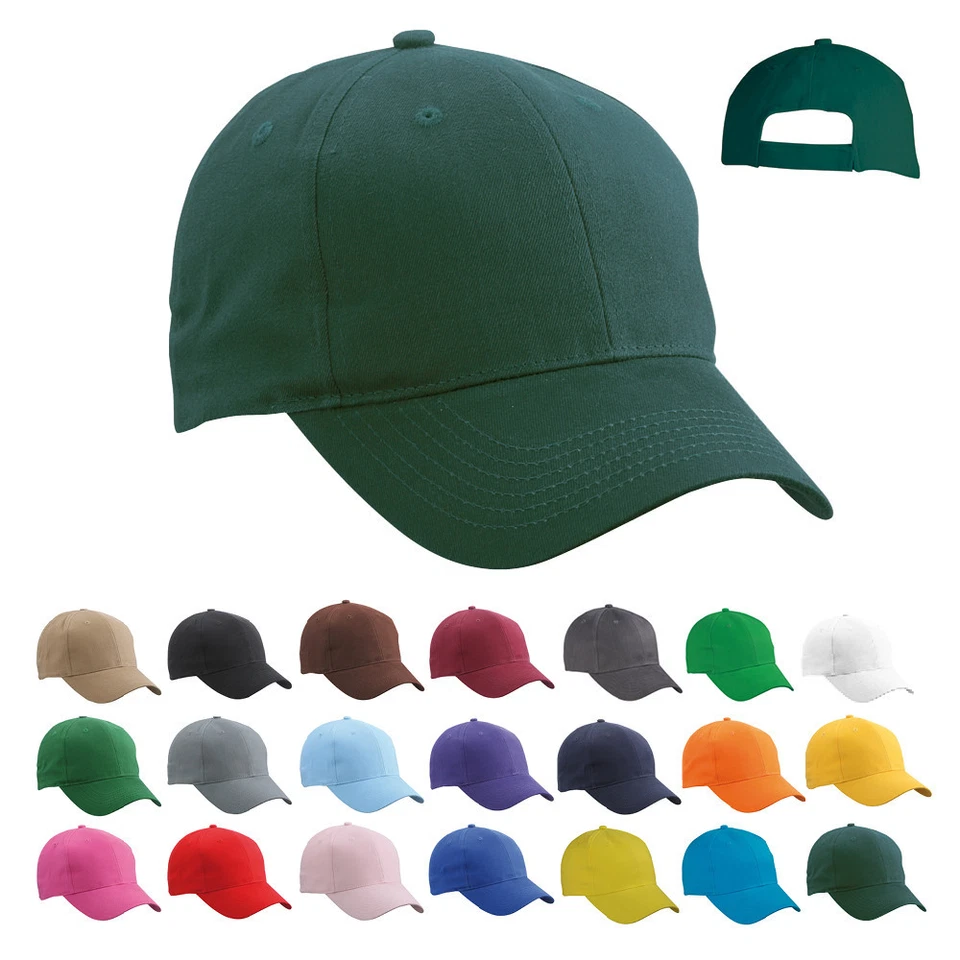 BASEBALL-CAP Kappe Basecap 6 Panel Cap Weiche Oberfläche NEU Daiber MB6118