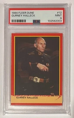 1984 FLEER DUNE (DAVID LYNCH) CARD - #12 GURNEY HALLECK (PATRICK STEWART): PSA 9 - Image 1 of 2