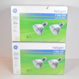 2 GE PAR30 Long Neck 60W = 75W Indoor Floodlights (2 Packs = 4 Bulbs) BRAND NEW - Picture 1 of 5